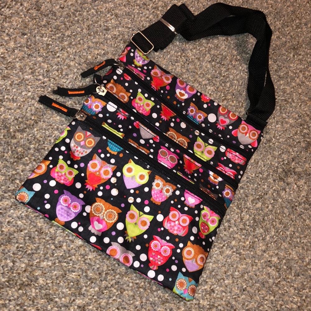 🦉 Never Used Four Pocket Owl Mini Canvas Bag